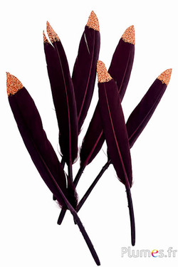 Gans bronzen glitter - 10-15 cm - koffie